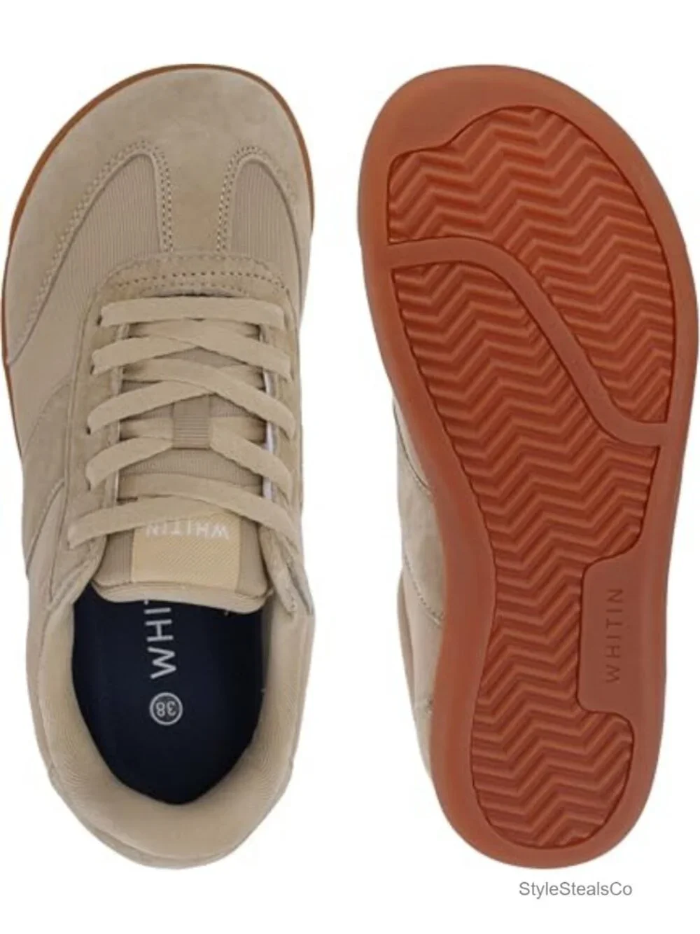 Wide Toe Box Barefoot Shoes Women Minimalist Zero Drop Sneakers Lace Up Suede